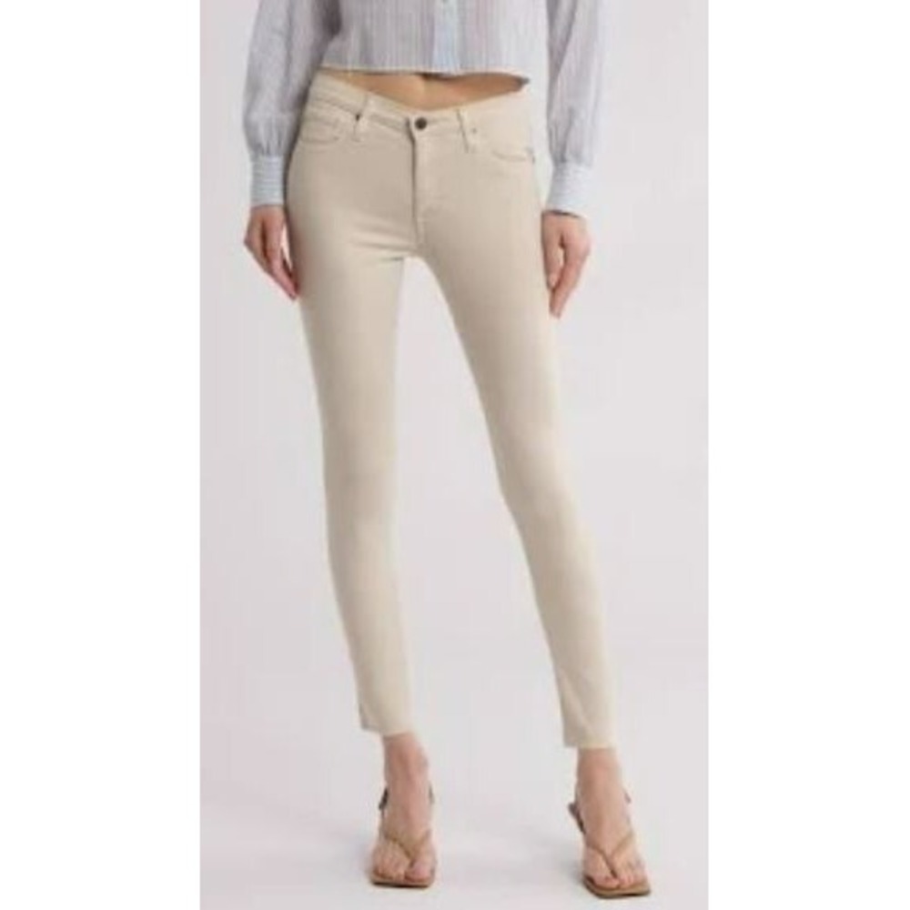 AG Adriano Goldschmied The Legging Super Skinny Corduroy Pants Beige 26R BW18643